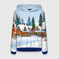 Женская толстовка Новогодник дворик