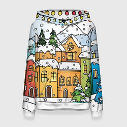 Женская толстовка Новогодний снегопад