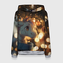 Женская толстовка Лошадка под новогодней елкой