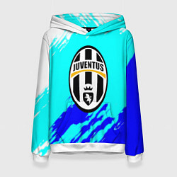 Женская толстовка Ювентус краски штрихи текстура