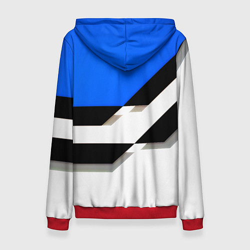 Женская толстовка Лестер сити геометрия полосы / 3D-Красный – фото 2