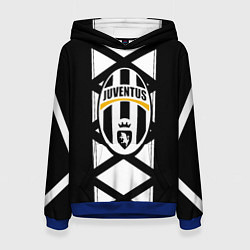 Женская толстовка Ювентус геометрия полосы линии
