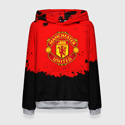 Женская толстовка Манчестер Юнайтед краски брызги