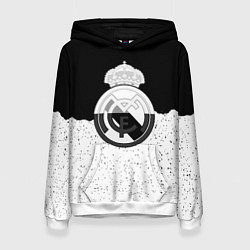 Женская толстовка Реал Мадрид лого ночь текстура