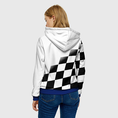Женская толстовка Ювентус клетка краски / 3D-Синий – фото 4