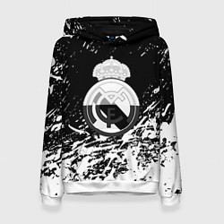 Женская толстовка Реал Мадрид краски текстура