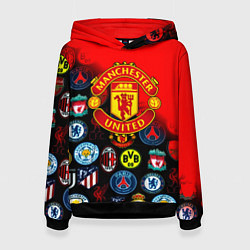 Женская толстовка Манчестер Юнайтед логотипы команд