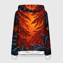 Женская толстовка Новогодние ветки елок