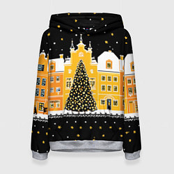 Женская толстовка Новогодняя ночь в городе