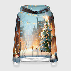 Женская толстовка Новогодняя елочка