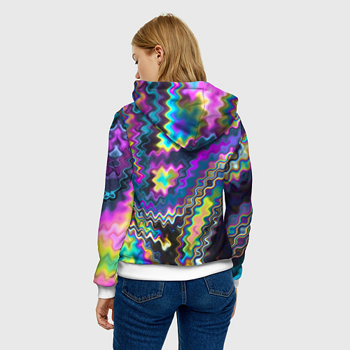 Женская толстовка Абстракция переливы / 3D-Белый – фото 4