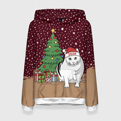 Женская толстовка Кот Бендер и ёлка