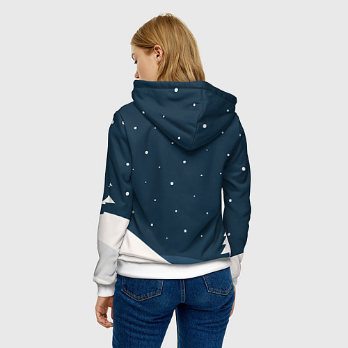 Женская толстовка С Новым 2026 снежная надпись / 3D-Белый – фото 4