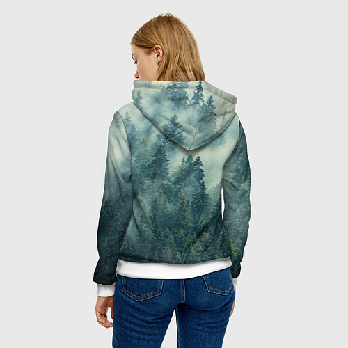 Женская толстовка Лес мой храм / 3D-Белый – фото 4