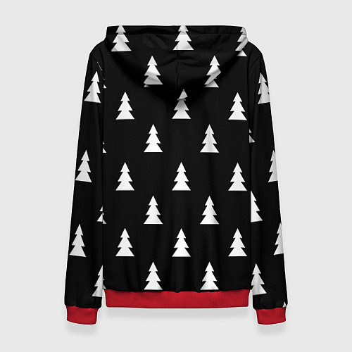 Женская толстовка Ювентус ёлочки паттерн / 3D-Красный – фото 2