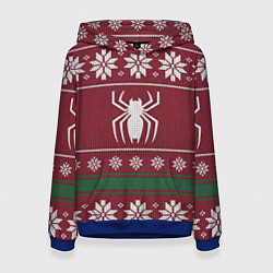Женская толстовка Рождественский свитер Человека паука