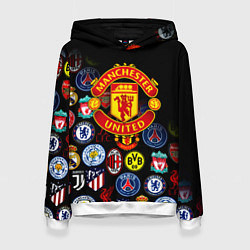 Женская толстовка Манчестер логотипы команд