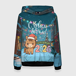 Женская толстовка Новогодняя лошадка 2026 год