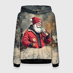 Женская толстовка Санта с капучино