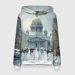 Женская толстовка Санкт-Петербург зимний пейзаж