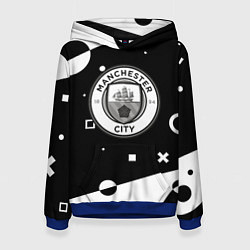 Женская толстовка Манчестер сити геометрия блэк