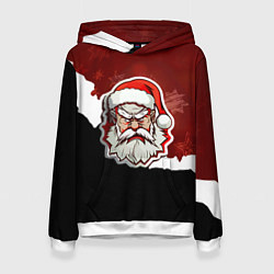 Женская толстовка Злой дед мороз красный и черный
