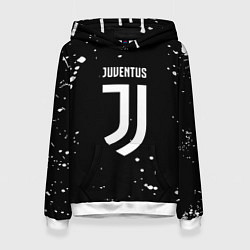 Женская толстовка Ювентус белые брызги красок