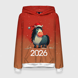 Женская толстовка Новый год - лошадка 2026