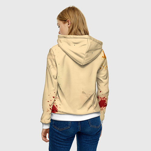 Женская толстовка Задумчивая лошадь / 3D-Белый – фото 4