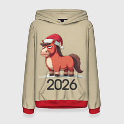 Женская толстовка Забавная лошадка 2026