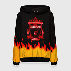 Женская толстовка Liverpool огонь спорт