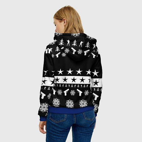 Женская толстовка Borussia x counter strike / 3D-Синий – фото 4