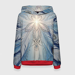 Женская толстовка Ледяной перьевой орнамент со светом