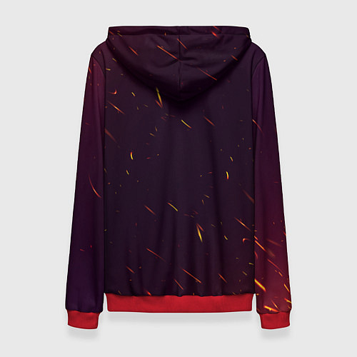 Женская толстовка Новогодняя мандариновая лошадь 2026 / 3D-Красный – фото 2