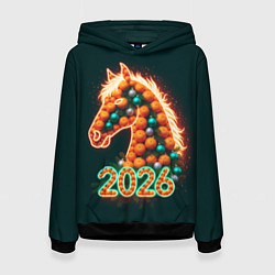 Женская толстовка Праздничная лошадь 2026