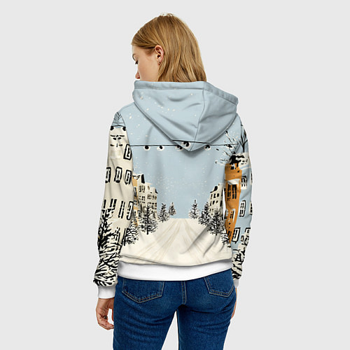 Женская толстовка Красная кокетливая лошадка 2026 / 3D-Белый – фото 4