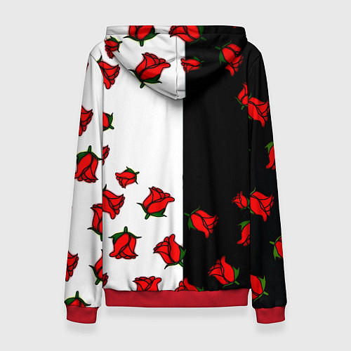 Женская толстовка Ювентус текстура розы / 3D-Красный – фото 2