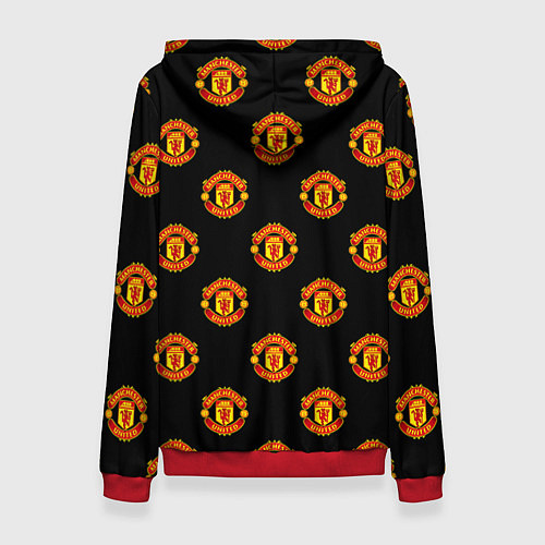 Женская толстовка Manchester United Pattern / 3D-Красный – фото 2