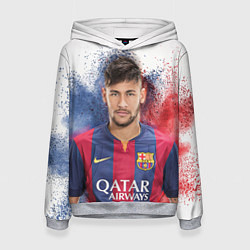 Толстовка-худи женская Neymar FCB, цвет: 3D-меланж