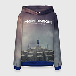 Толстовка-худи женская Imagine Dragons: Night Visions, цвет: 3D-синий