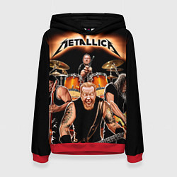 Толстовка-худи женская Metallica Band, цвет: 3D-красный