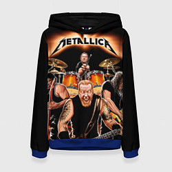 Толстовка-худи женская Metallica Band, цвет: 3D-синий