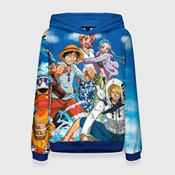 Толстовка-худи женская One Piece, цвет: 3D-синий