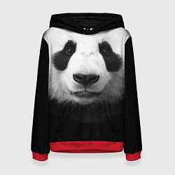 Толстовка-худи женская Взгляд панды, цвет: 3D-красный