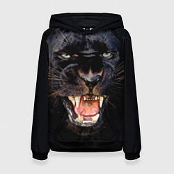 Толстовка-худи женская Пантера, цвет: 3D-черный