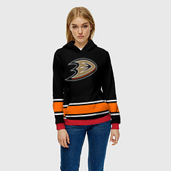 Толстовка-худи женская Anaheim Ducks Selanne, цвет: 3D-красный — фото 2
