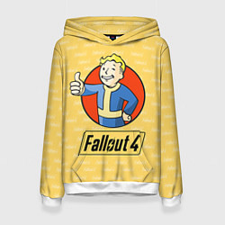 Толстовка-худи женская Fallout 4: Pip-Boy, цвет: 3D-белый