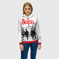 Толстовка-худи женская The Beatles: Break, цвет: 3D-красный — фото 2