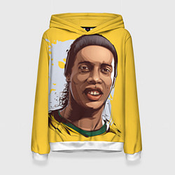 Толстовка-худи женская Ronaldinho Art, цвет: 3D-белый