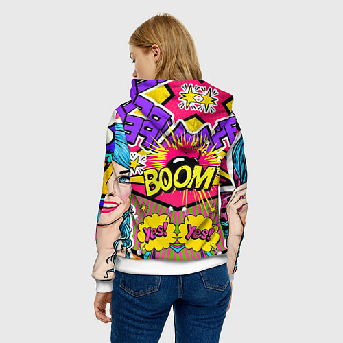 Женская толстовка Pop art / 3D-Белый – фото 4